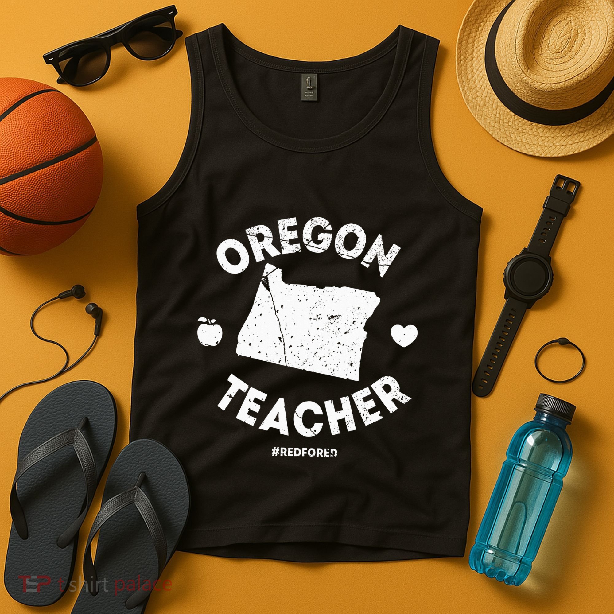 Red For Ed Teacher Oregon Or Education Tank Top
