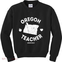 Red For Ed Teacher Oregon Or Education Kids Sweatshirt thumb 0