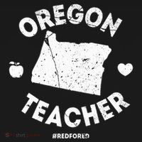 Red For Ed Teacher Oregon Or Education Kids Sweatshirt thumb 2