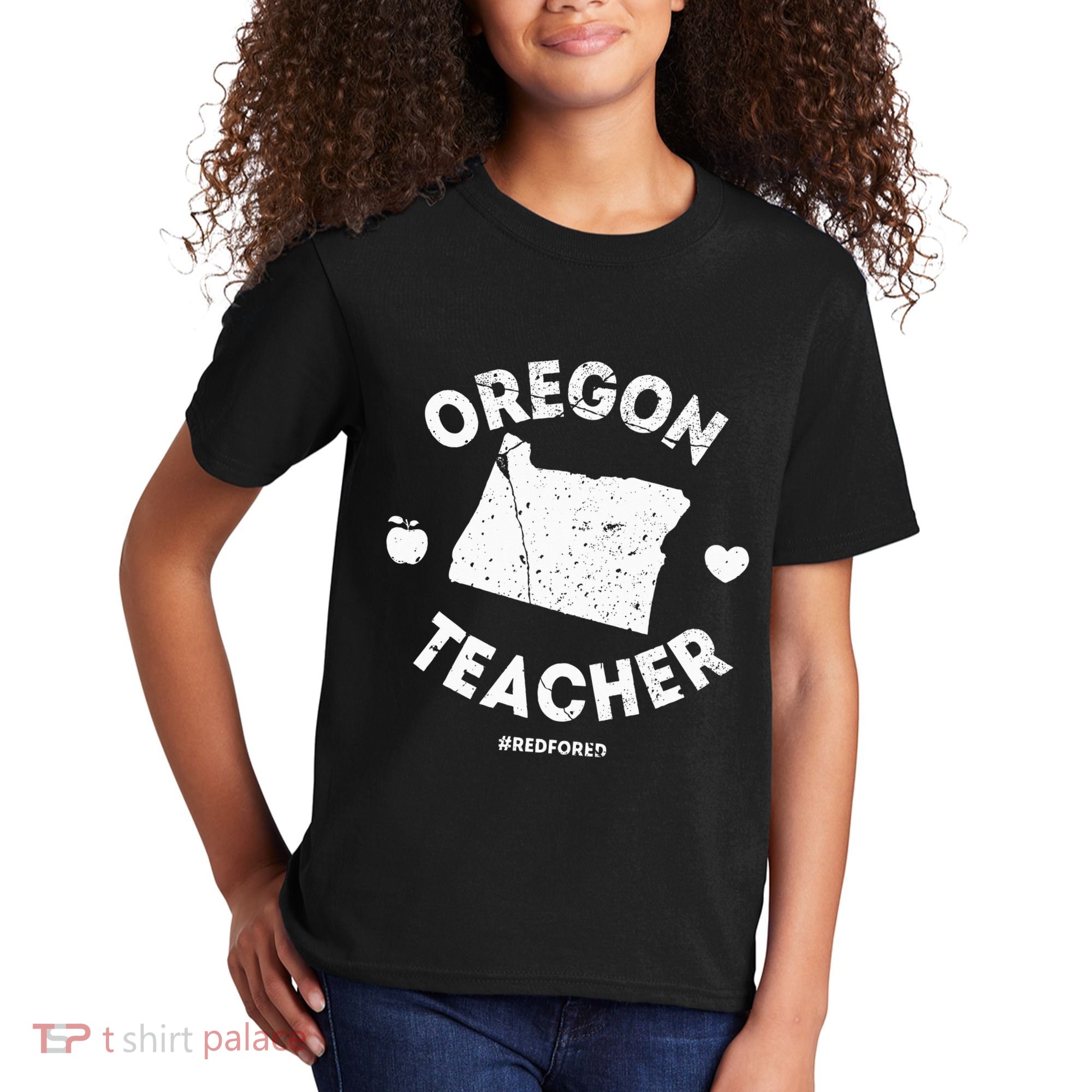 Red For Ed Teacher Oregon Or Education Kids T-Shirt