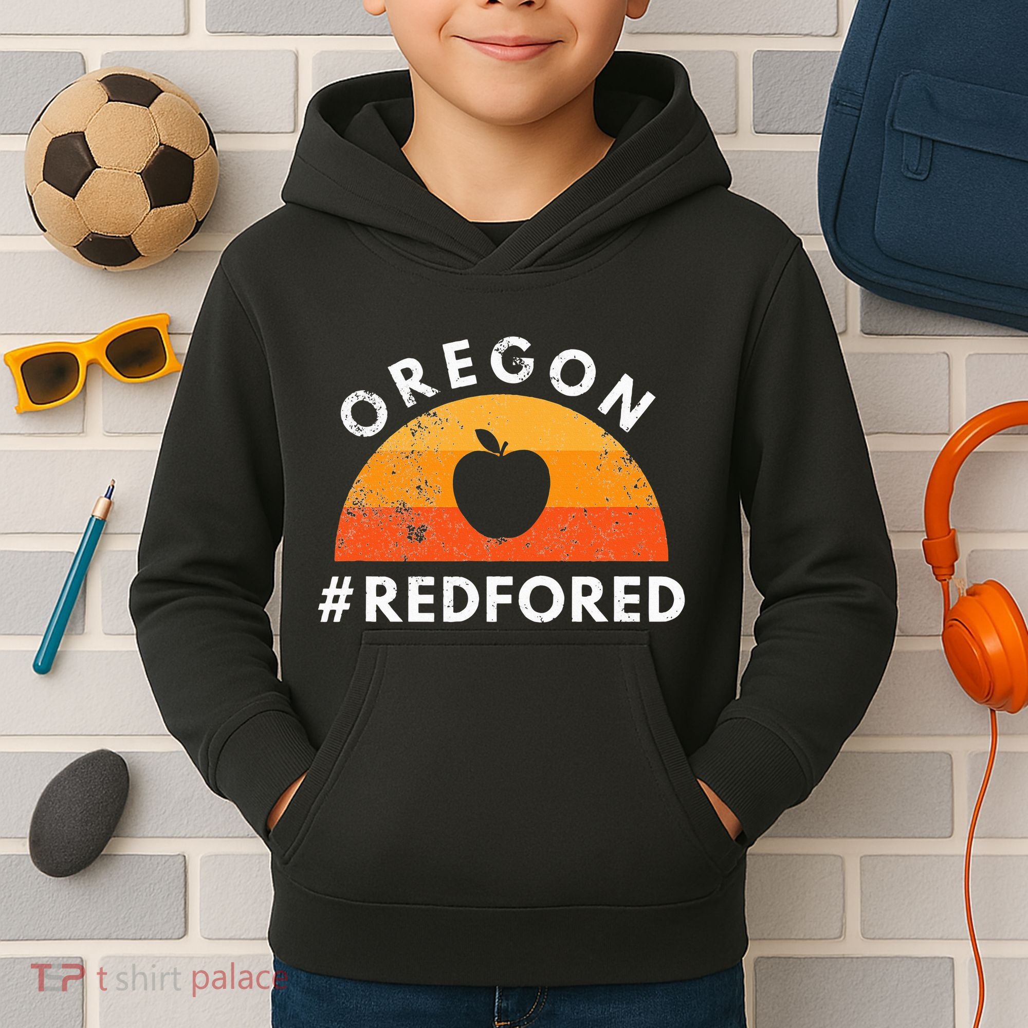 Red For Ed Oregon Teacher Public Education Supporter Kids Hoodie