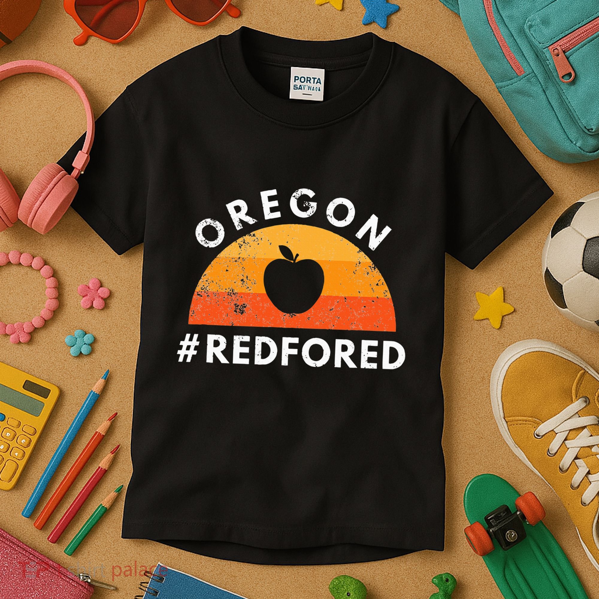 Red For Ed Oregon Teacher Public Education Supporter Kids T-Shirt