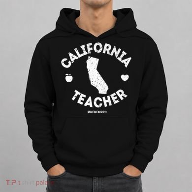 Red For Ed Teacher California Ca Education Gift Hoodie