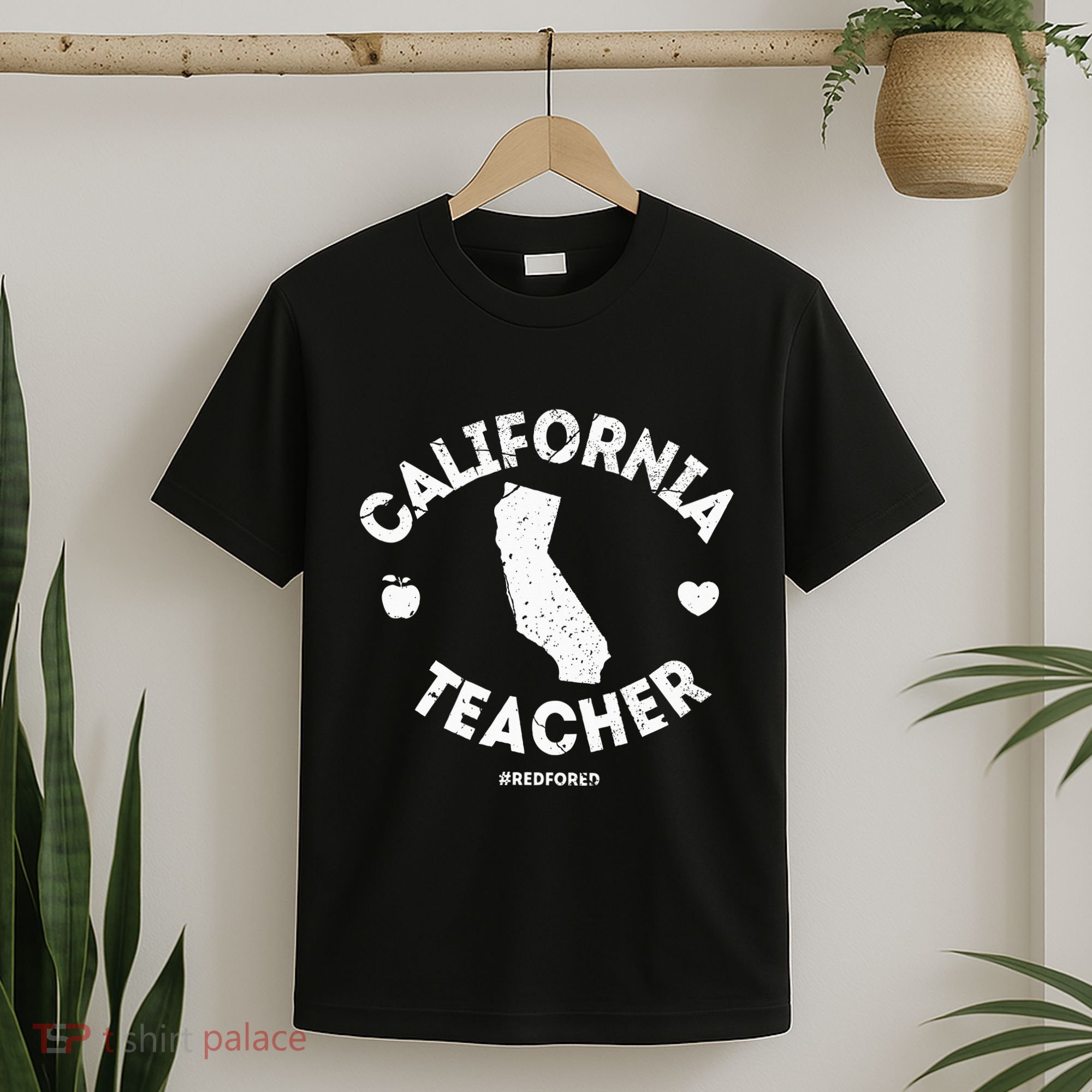 Red For Ed Teacher California Ca Education Gift T-Shirt