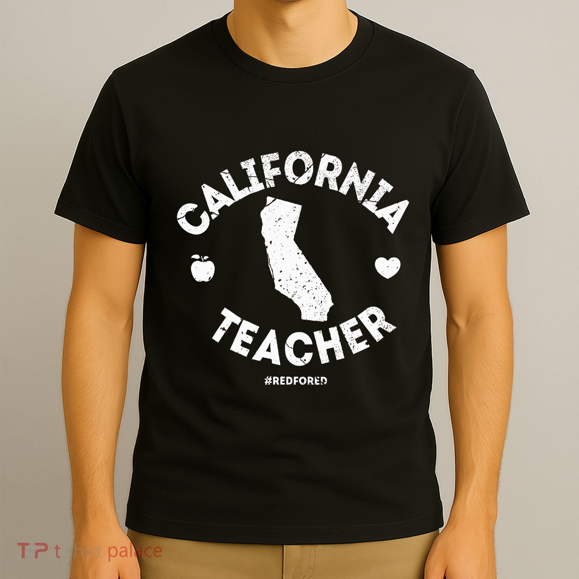 Red For Ed Teacher California Ca Education Gift T-Shirt