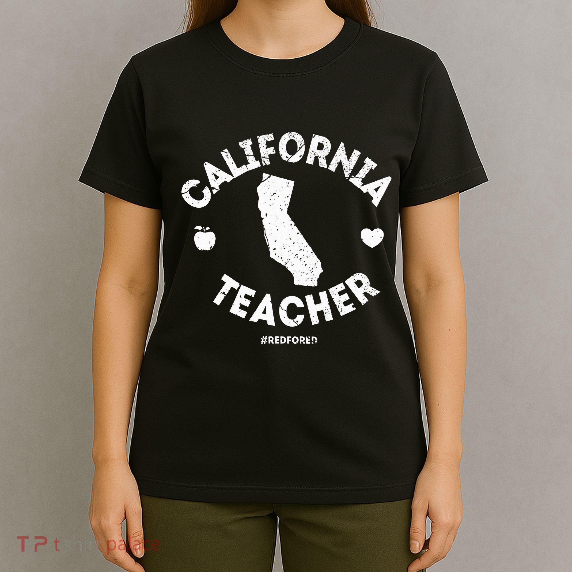 Red For Ed Teacher California Ca Education Gift T-Shirt