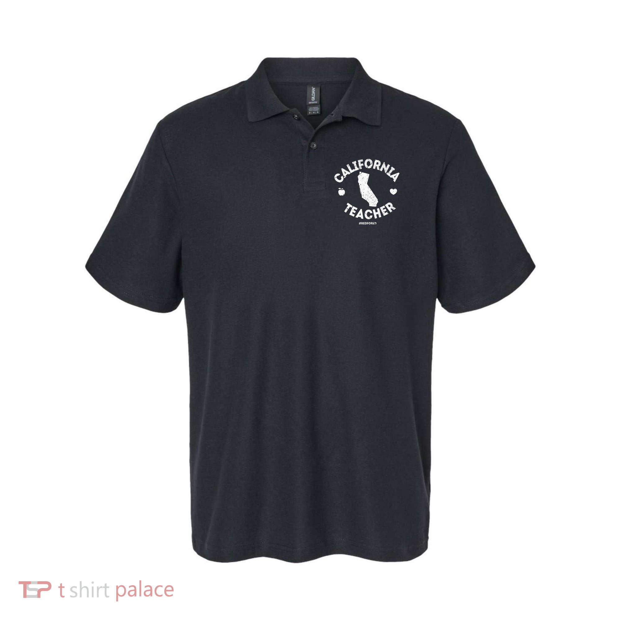 Red For Ed Teacher California Ca Education Gift Polo