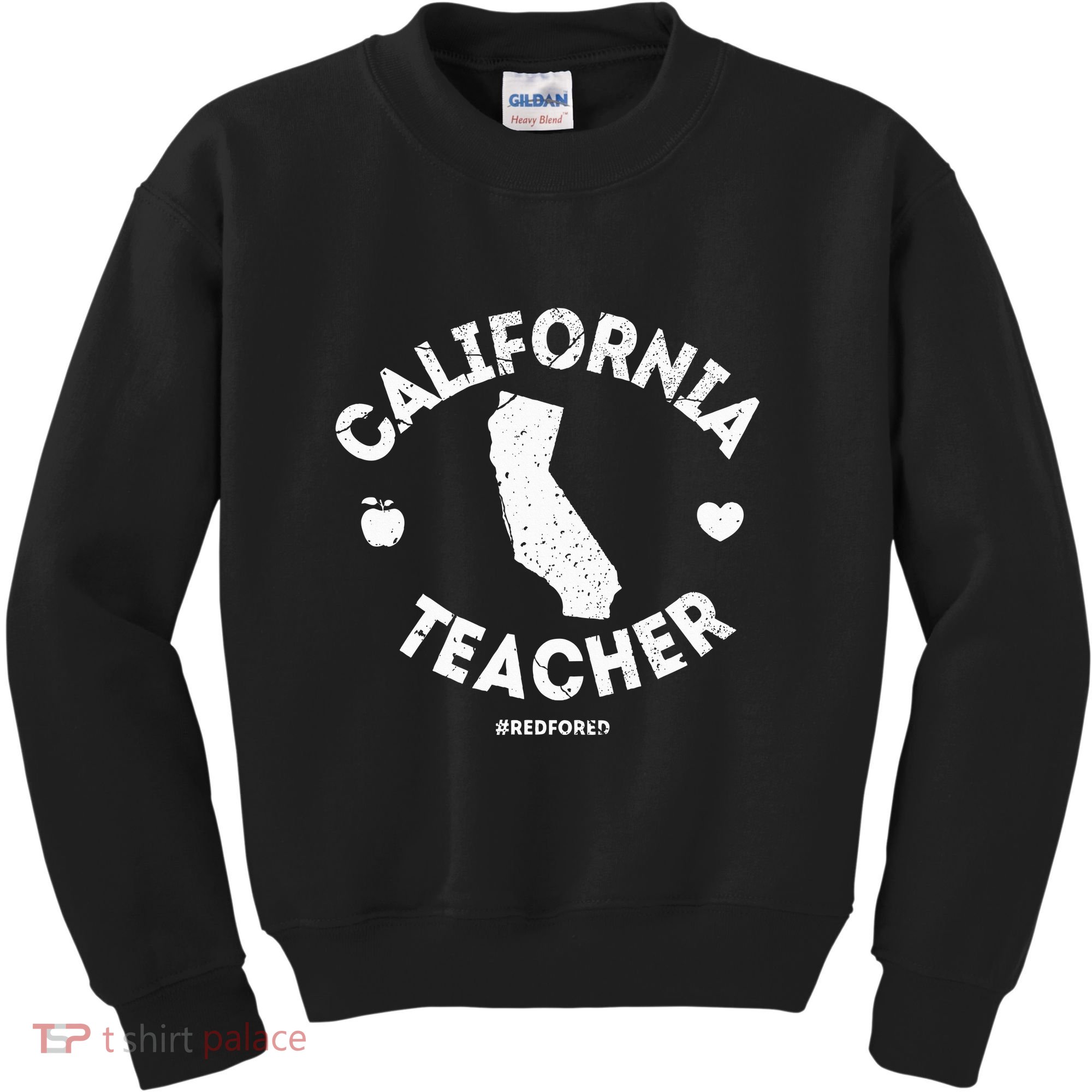 Red For Ed Teacher California Ca Education Gift Kids Sweatshirt