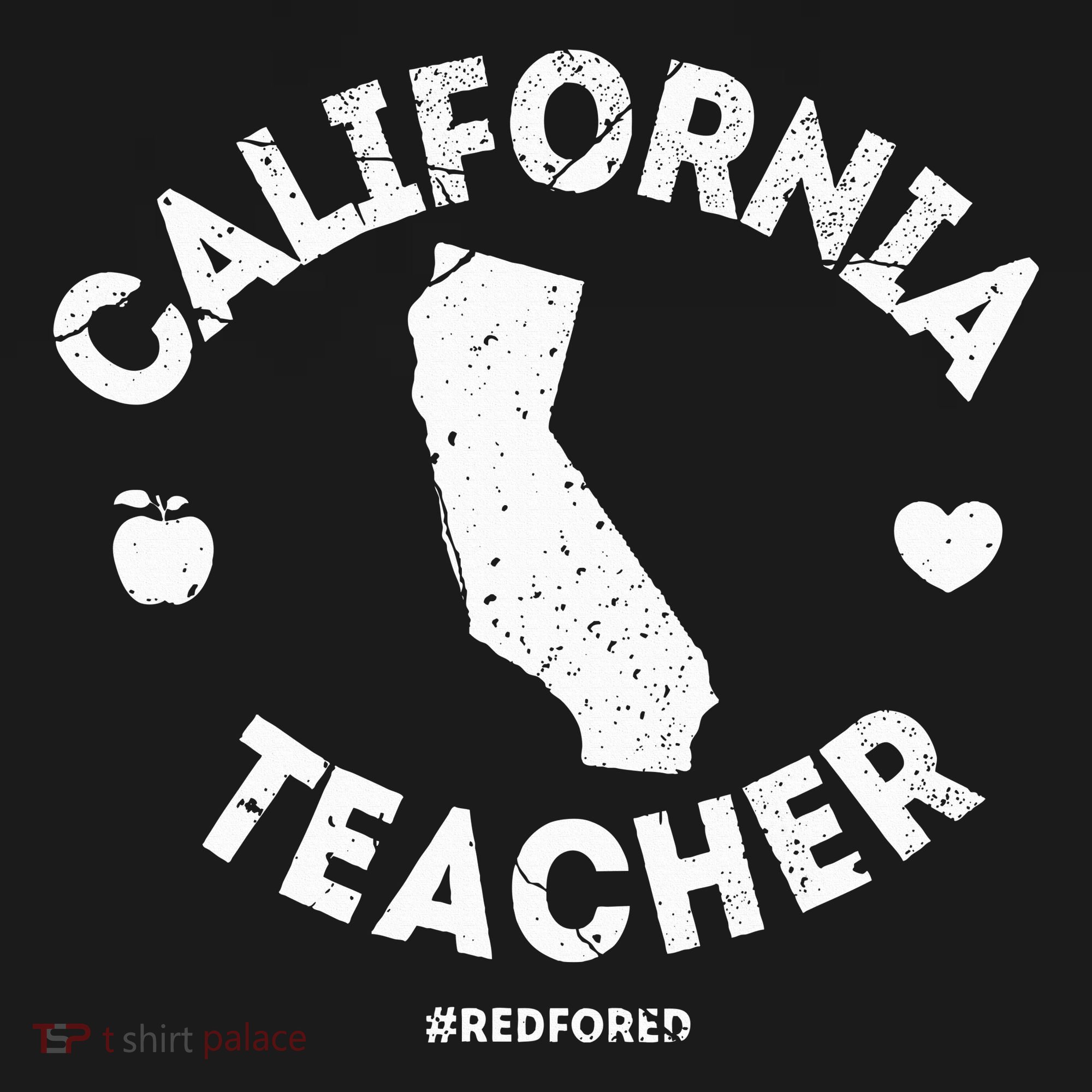 Red For Ed Teacher California Ca Education Gift Kids Sweatshirt