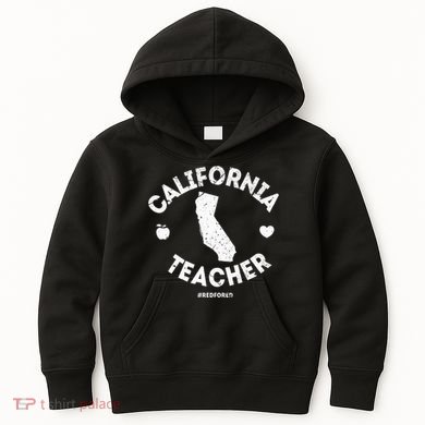 Red For Ed Teacher California Ca Education Gift Kids Hoodie