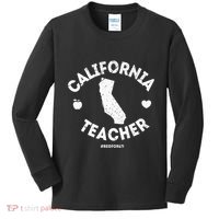 Red For Ed Teacher California Ca Education Gift Kids Long Sleeve Shirt thumb 0