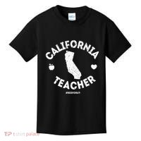 Red For Ed Teacher California Ca Education Gift Kids T-Shirt thumb 0