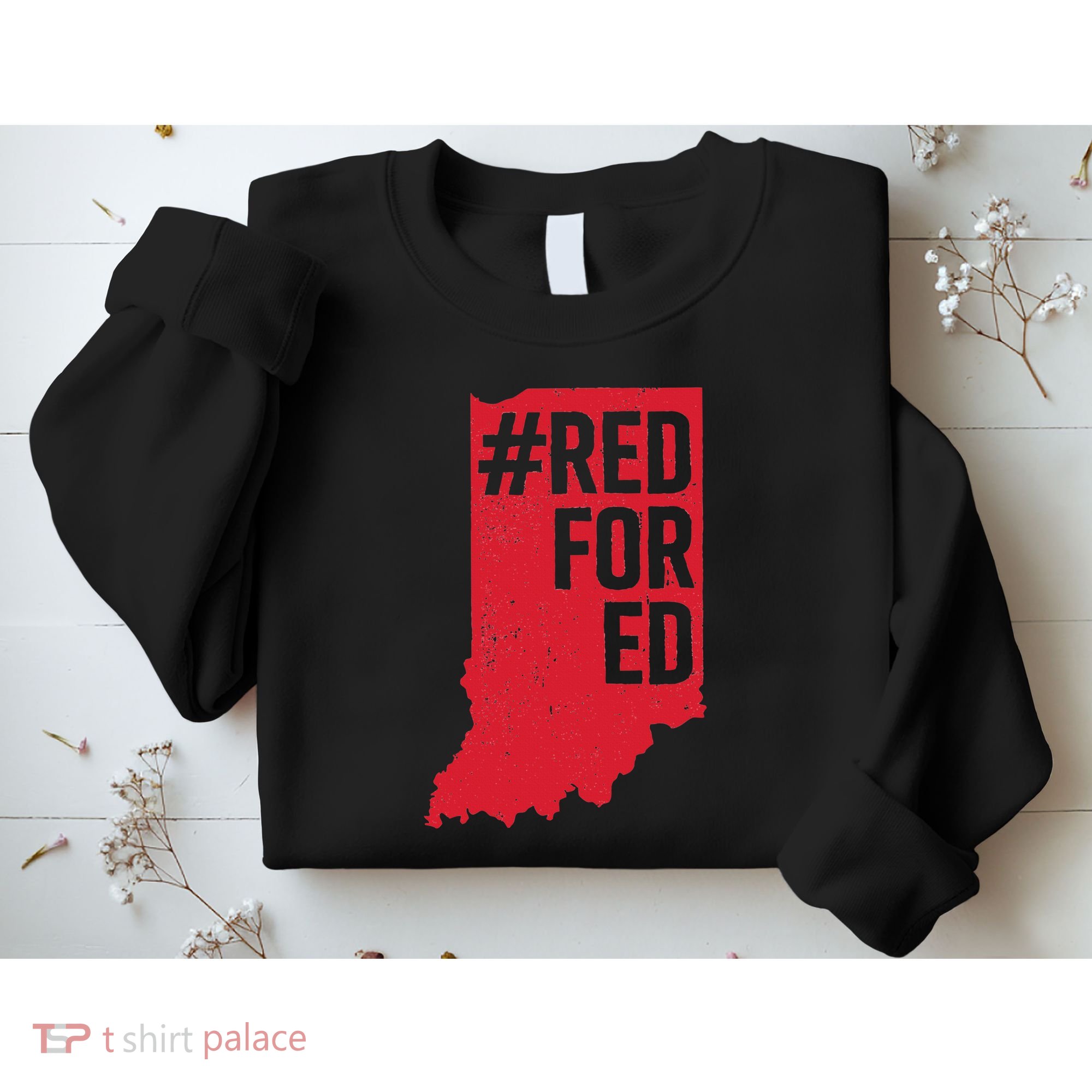 Red For Ed Indiana Long Sleeve Teacher Red4ed Sweatshirt