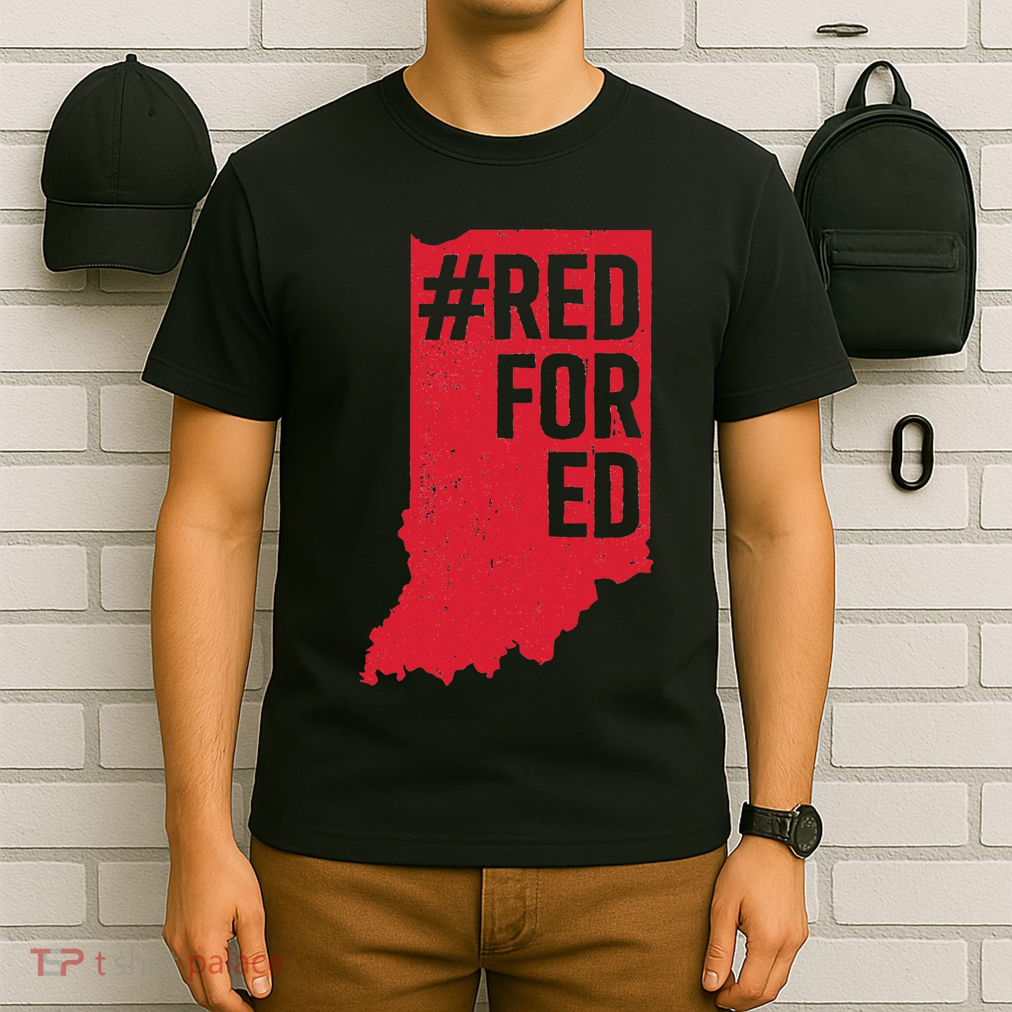 Red For Ed Indiana Long Sleeve Teacher Red4ed T-Shirt
