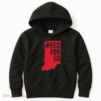 Red For Ed Indiana Long Sleeve Teacher Red4ed Kids Hoodie thumb 0