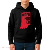 Red For Ed Indiana Long Sleeve Teacher Red4ed Kids Hoodie thumb 4
