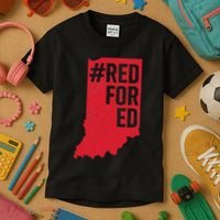 Red For Ed Indiana Long Sleeve Teacher Red4ed Kids T-Shirt thumb 3