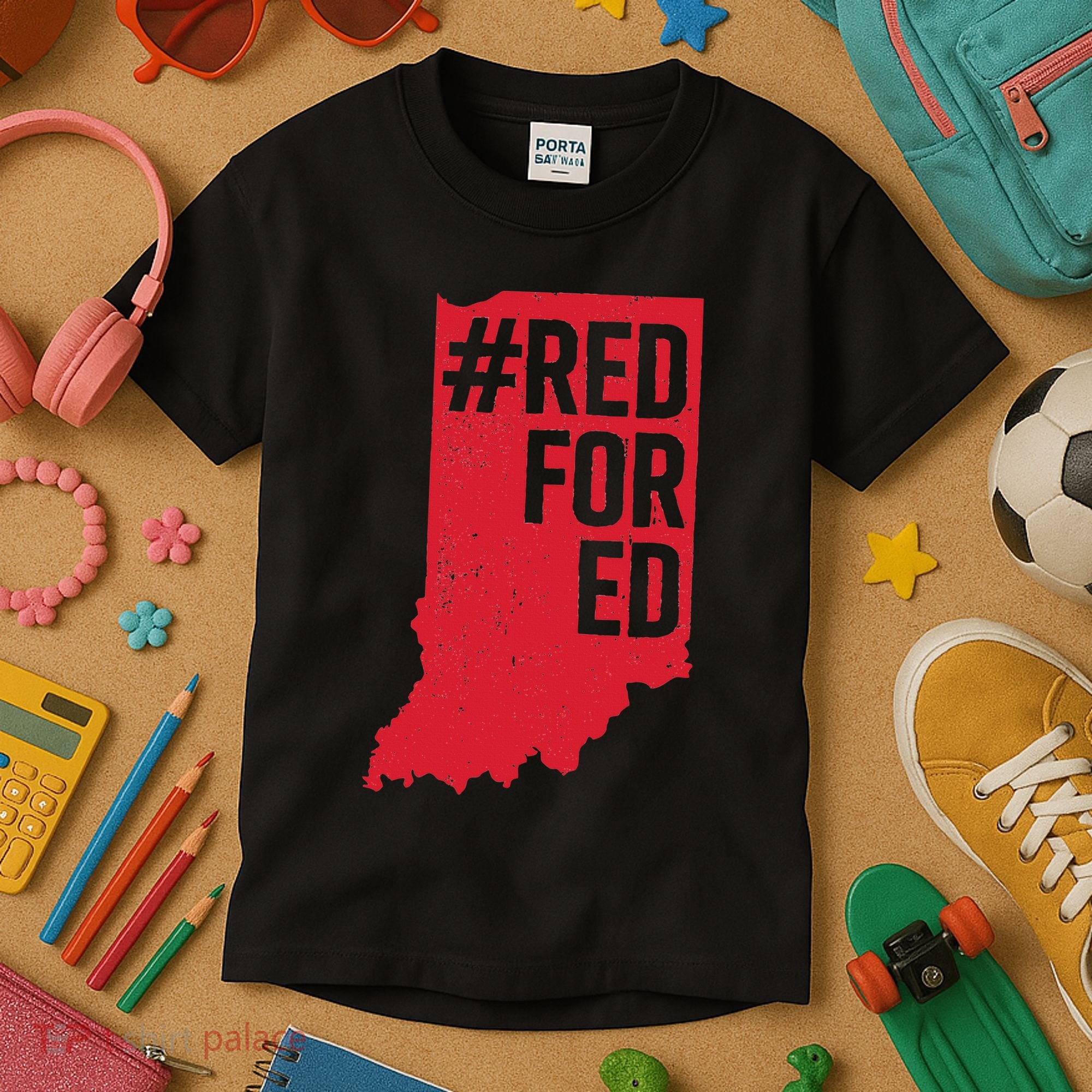 Red For Ed Indiana Long Sleeve Teacher Red4ed Kids T-Shirt