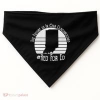 Red For Ed Indiana Teacher The Future Is In Our Classrooms USA-Made Doggie Bandana thumb 0
