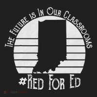 Red For Ed Indiana Teacher The Future Is In Our Classrooms Beanie thumb 2