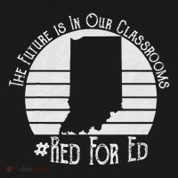 Red For Ed Indiana Teacher The Future Is In Our Classrooms Women's Hoodie thumb 2