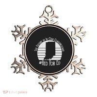Red For Ed Indiana Teacher The Future Is In Our Classrooms Ornament thumb 0