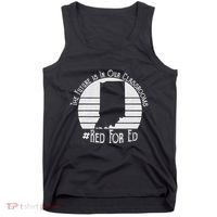 Red For Ed Indiana Teacher The Future Is In Our Classrooms Tank Top thumb 0
