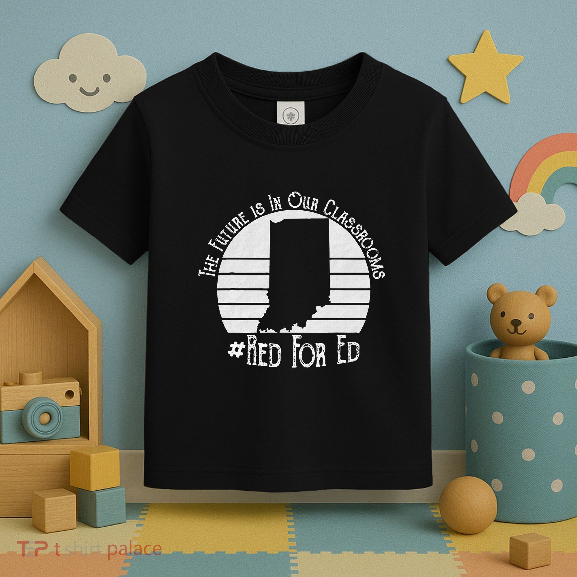 Red For Ed Indiana Teacher The Future Is In Our Classrooms Toddler T-Shirt