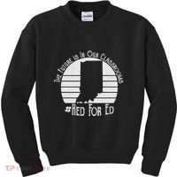 Red For Ed Indiana Teacher The Future Is In Our Classrooms Kids Sweatshirt thumb 0