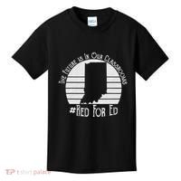 Red For Ed Indiana Teacher The Future Is In Our Classrooms Kids T-Shirt thumb 0