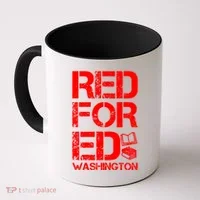 Red For Ed Washington Teacher Coffee Mug thumb 0