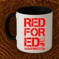 Red For Ed Washington Teacher Coffee Mug thumb 2