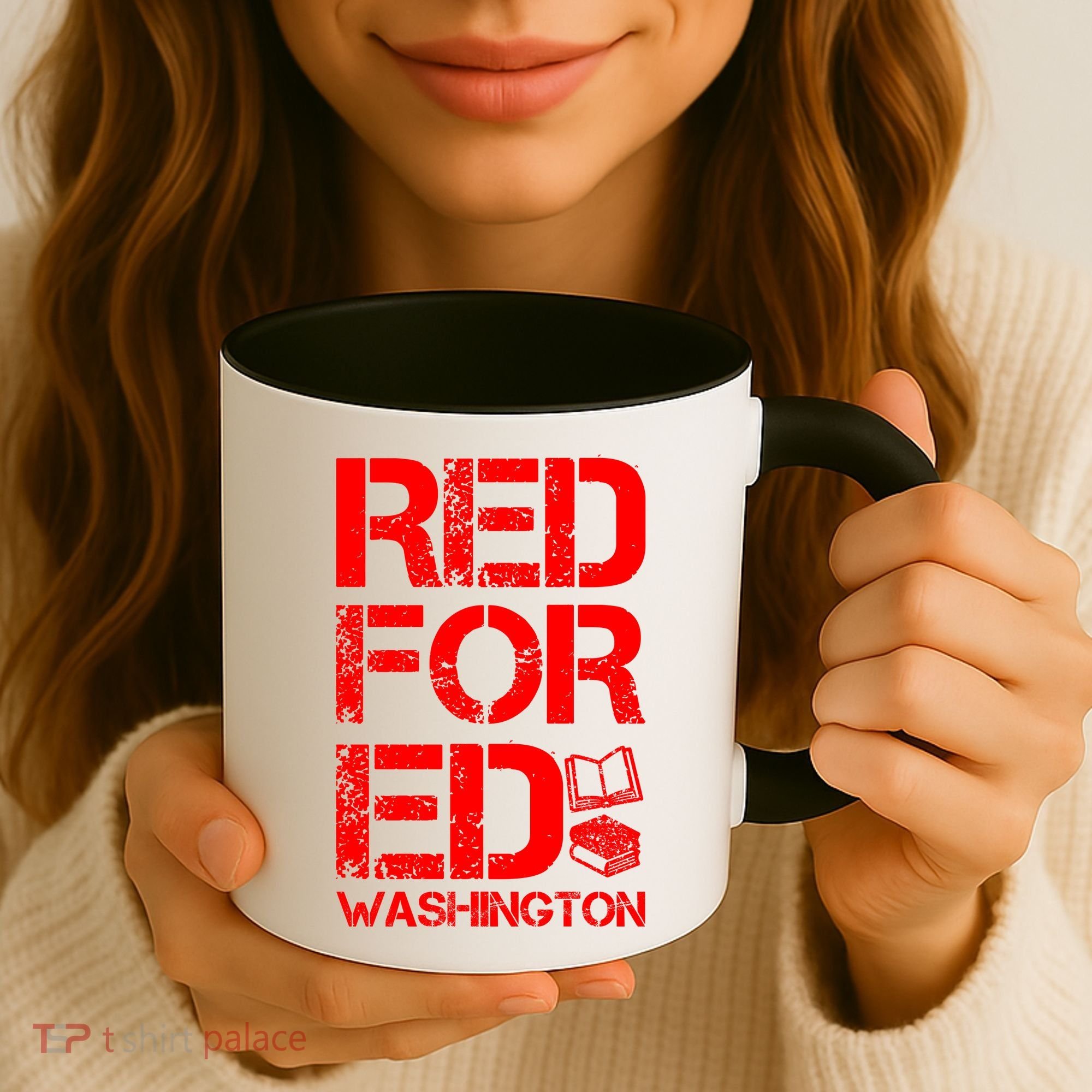 Red For Ed Washington Teacher Coffee Mug
