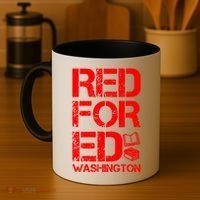 Red For Ed Washington Teacher Coffee Mug thumb 4