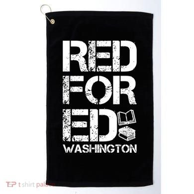 Red For Ed Washington Teacher Golf Towel