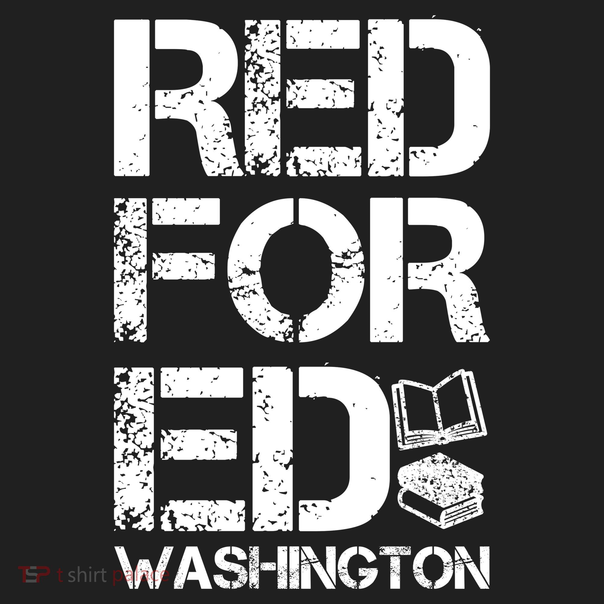 Red For Ed Washington Teacher Golf Towel