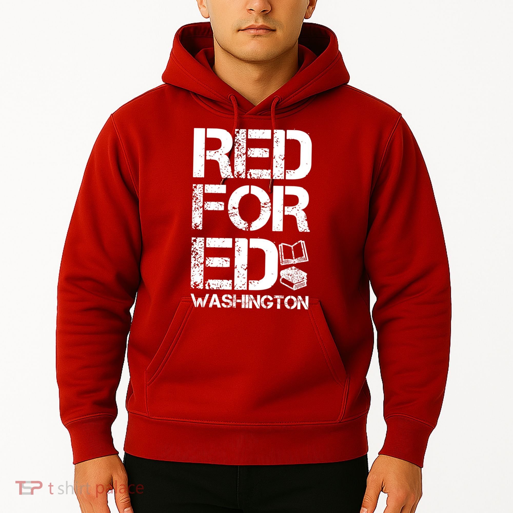 Red For Ed Washington Teacher Hoodie
