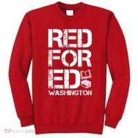 Red For Ed Washington Teacher Sweatshirt thumb 0