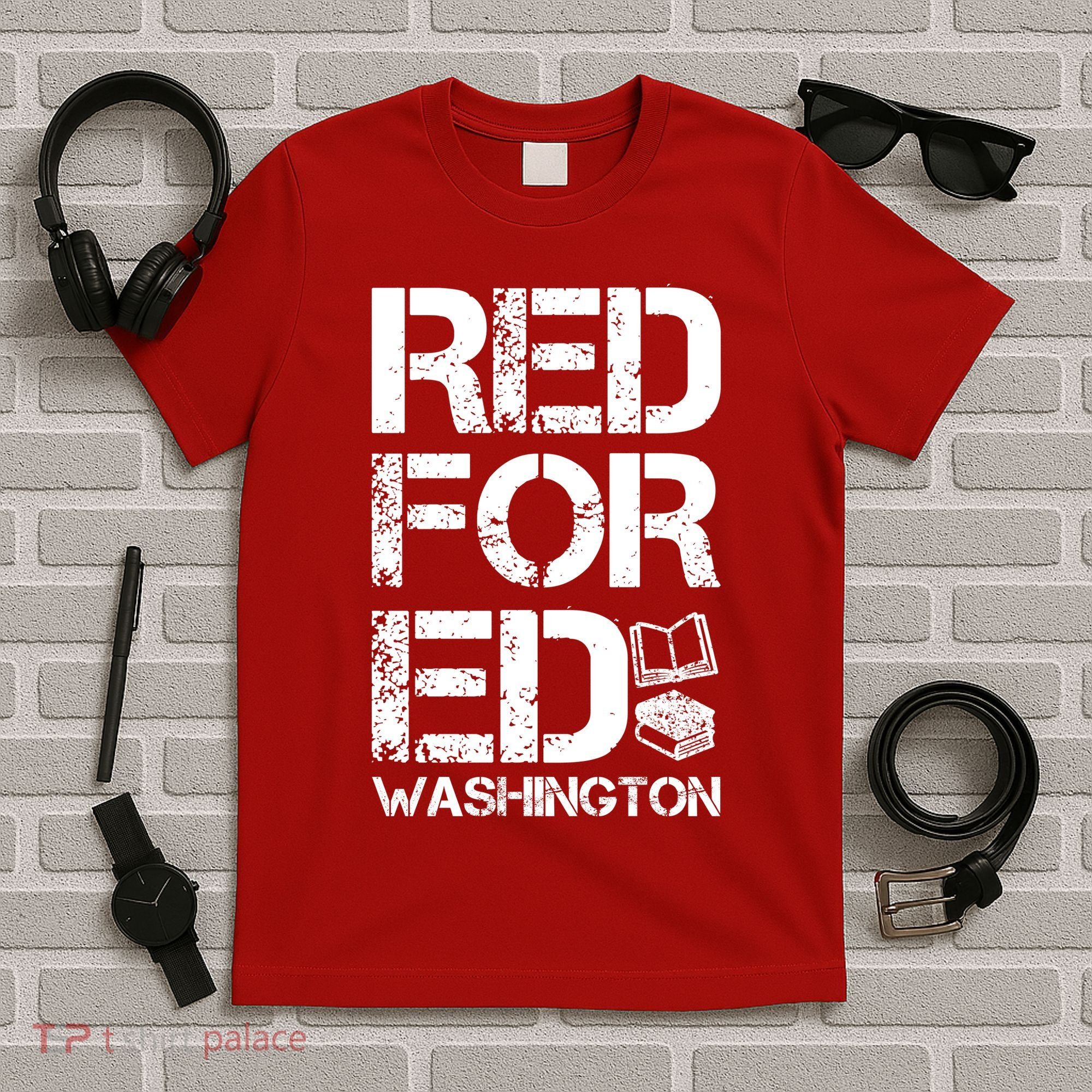 Red For Ed Washington Teacher T-Shirt