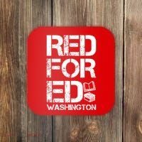 Red For Ed Washington Teacher Coaster thumb 0