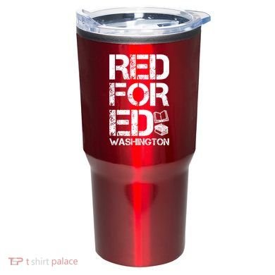 Red For Ed Washington Teacher Tumbler