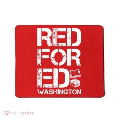 Red For Ed Washington Teacher Mousepad