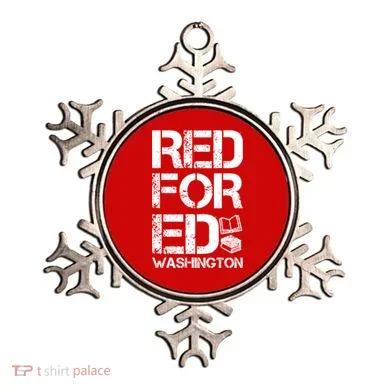 Red For Ed Washington Teacher Ornament