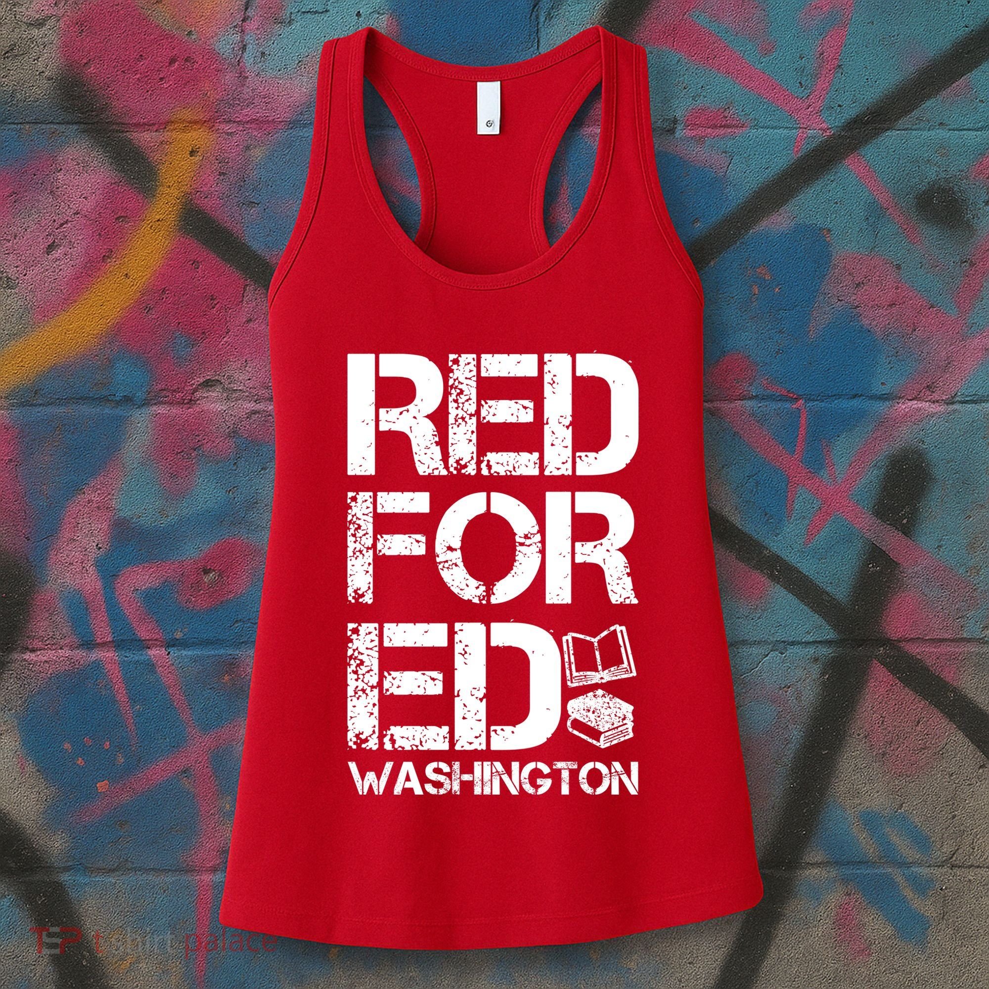 Red For Ed Washington Teacher Women's Tank Top