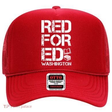 Red For Ed Washington Teacher Hat