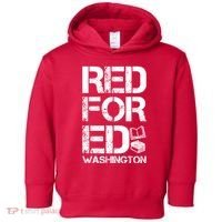 Red For Ed Washington Teacher Toddler Hoodie thumb 0