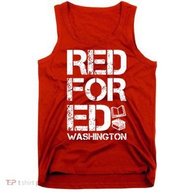 Red For Ed Washington Teacher Tank Top