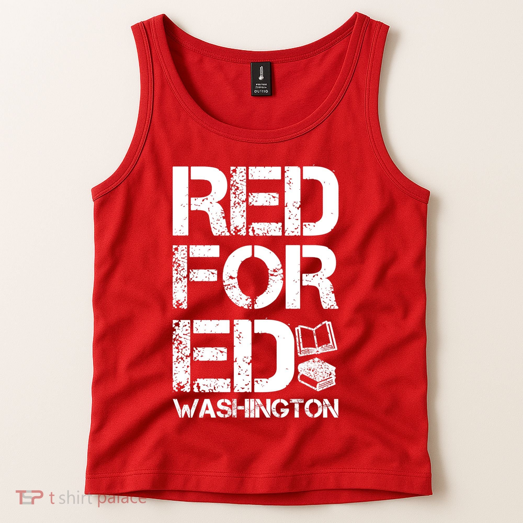 Red For Ed Washington Teacher Tank Top