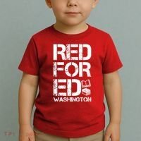 Red For Ed Washington Teacher Toddler T-Shirt thumb 2