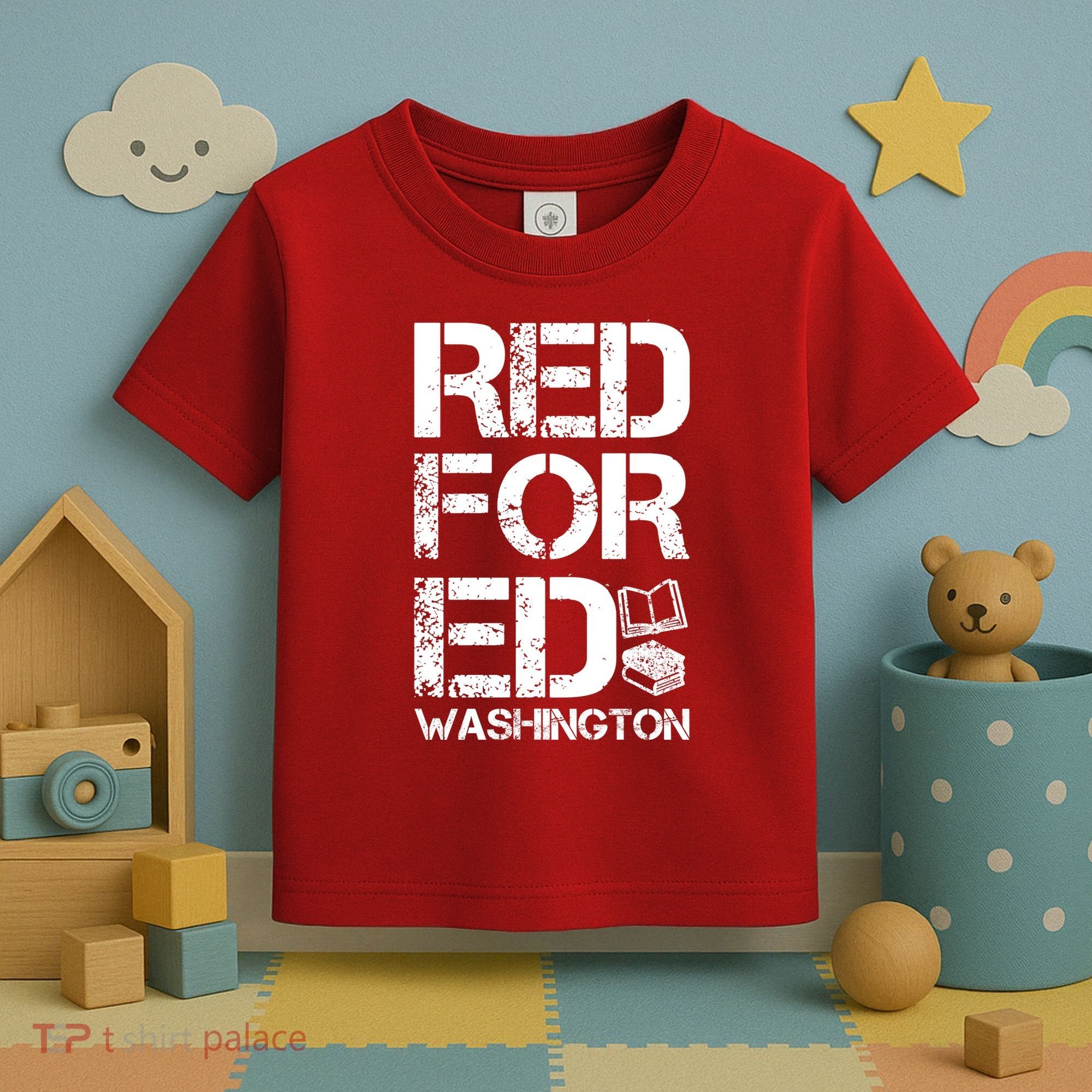Red For Ed Washington Teacher Toddler T-Shirt